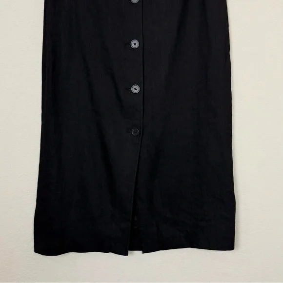 Aritzia Wilfred Charrière Button Front Linen Blend‎ Blaxn Midi Skirt - Picture 8 of 15